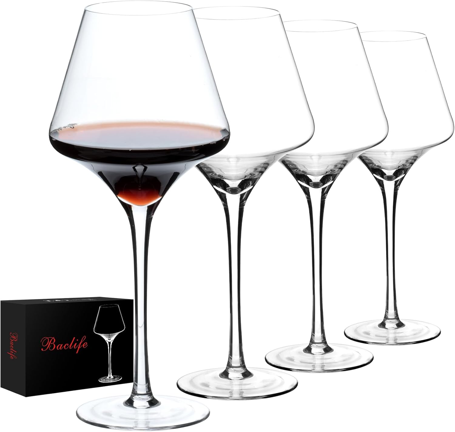 Premium Crystal Red Wine Glasses Set of 4 for Every Occasion
