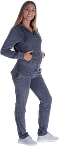 Yasumond Velour Tracksuit for Women - Soft Jogging Sweatsuit Set