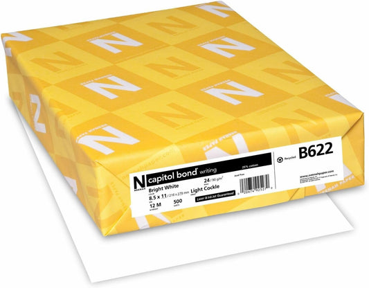Neenah Capitol Bond Paper 8.5X11 24LB White 500 Sheets
