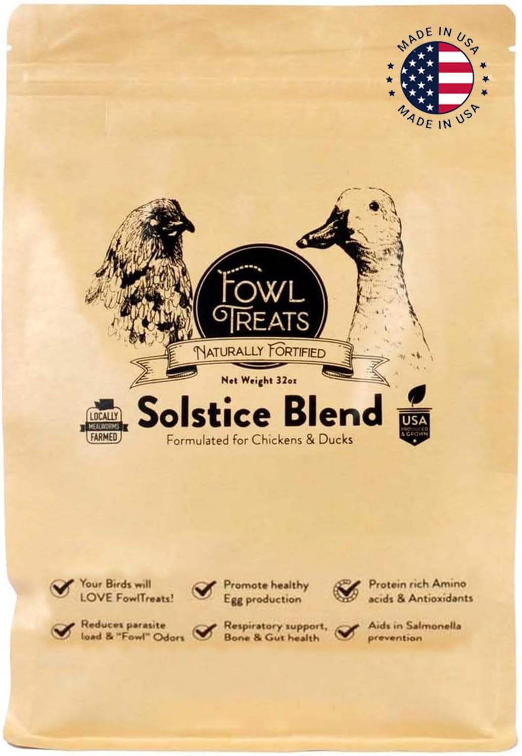 Naturally Fortified Treats for Chickens, Hens and Ducks 32oz