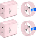 45W USB-C Super Fast Charger 2-Port - Long Cable, Fast Charge
