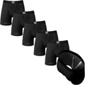 Mens Boxer Briefs Pack of 6 - Comfortable Chafe-Safe Support