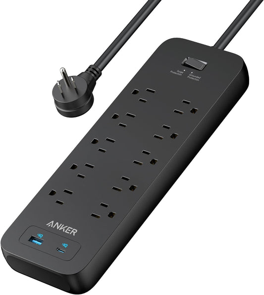 Anker Power Strip with 10 Outlets & USB - Surge Protector