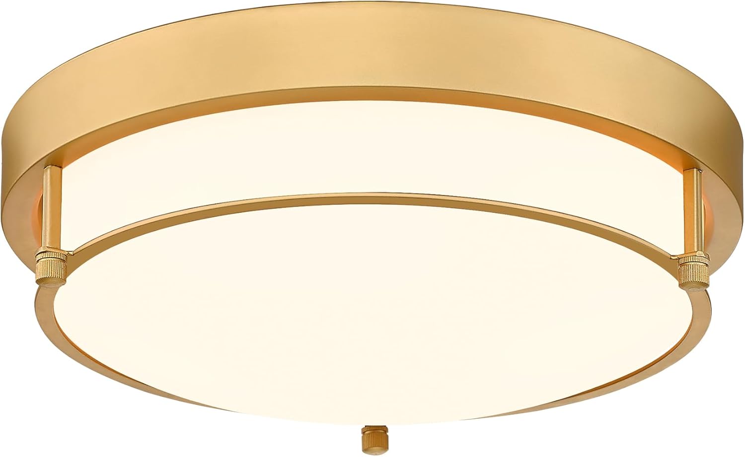 Flush Mount Light Fixture for Modern Ceiling with Brass Finish