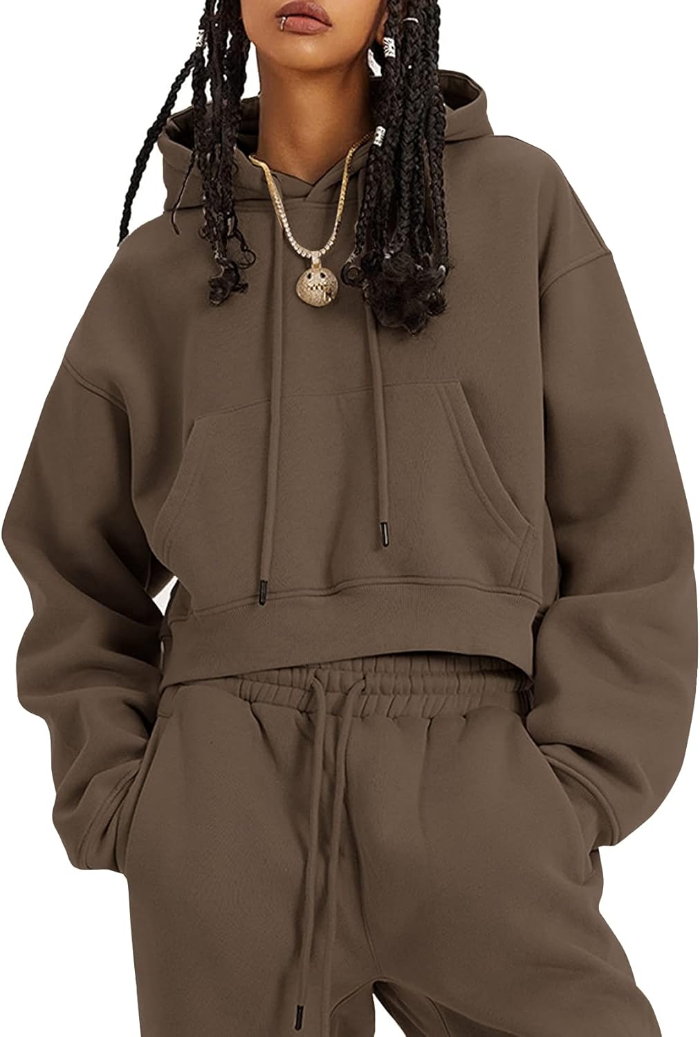 Flygo Womens Fleece 2 Piece Outfits for Cozy Comfort