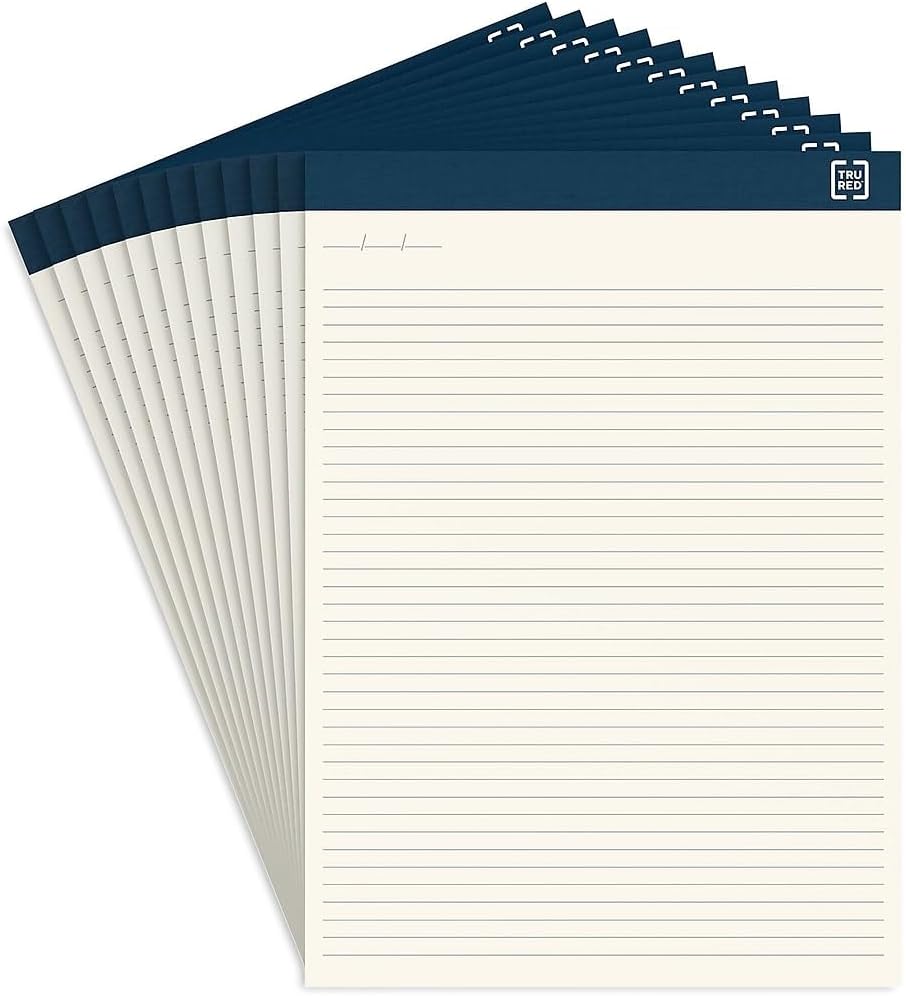TRU RED Staples Notepads - Heavyweight 12 Pack for Writing