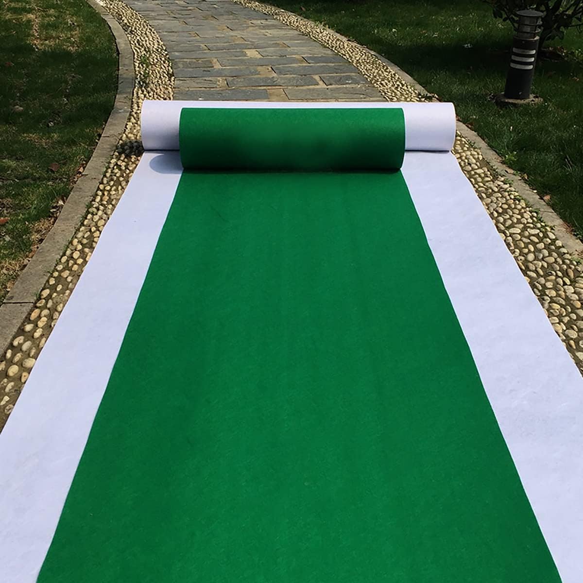Grass Green Aisle Runner Carpet for Weddings and Events