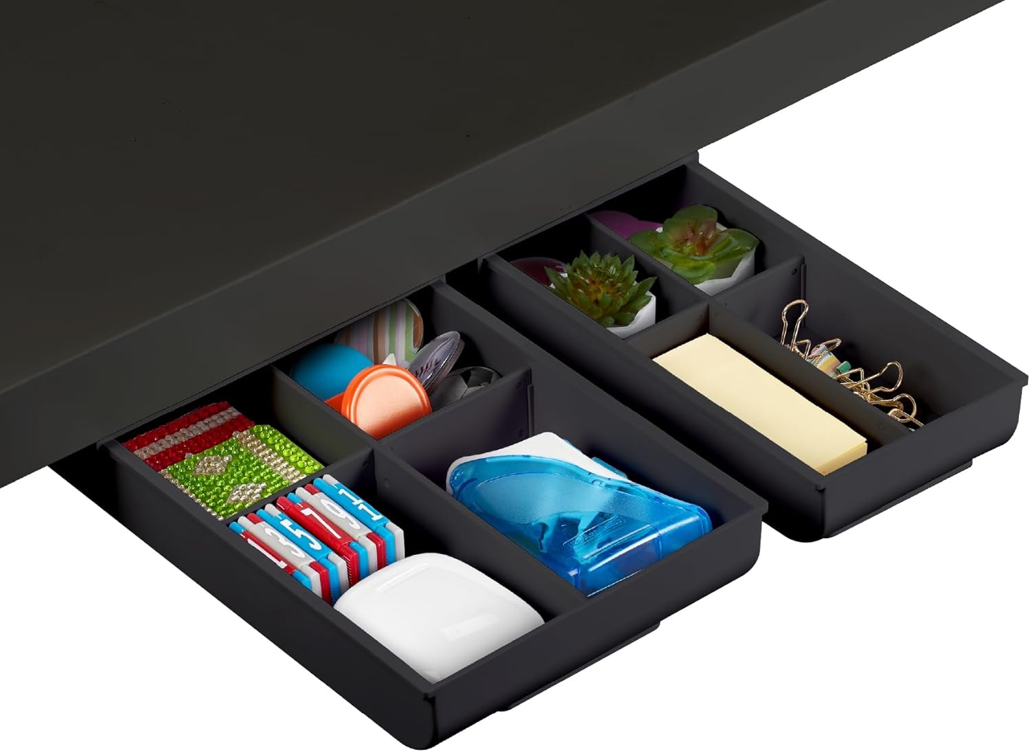 Bostitch Konnect Under Desk Drawer: Neat & Customizable Storage - 2 Pack