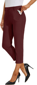 Women's 21in High Waisted Capri Pants - Stretch Office Slacks