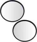 TRQ 8.5 Round Convex Mirror Pair Set Stainless Steel Heated - Direct