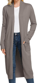 GRACE KARIN Essential Open Front Maxi Knitted Cardigan (Style QQY9)