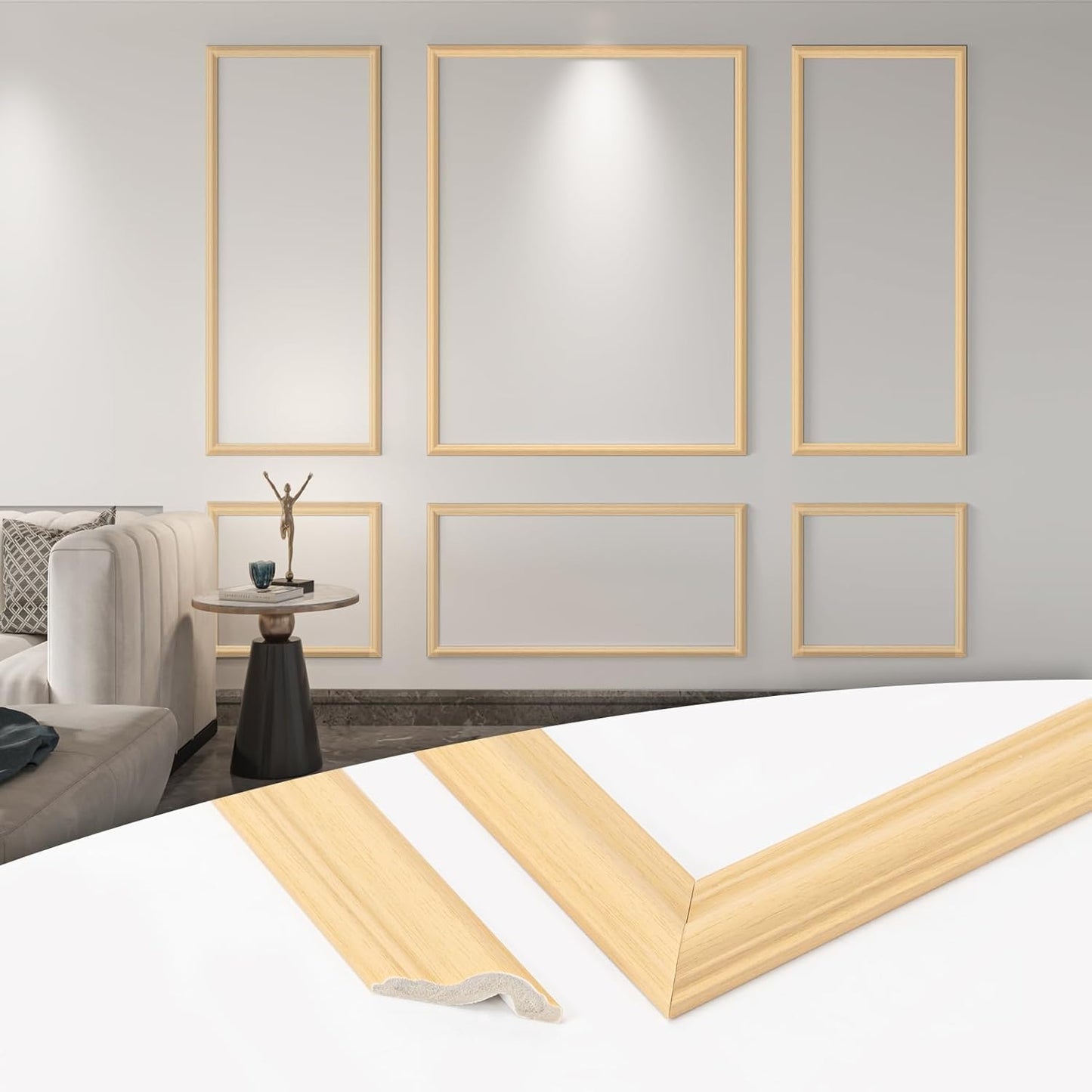 Art3d Pre-Cut Wall Molding Set for Elegant Interior Decor