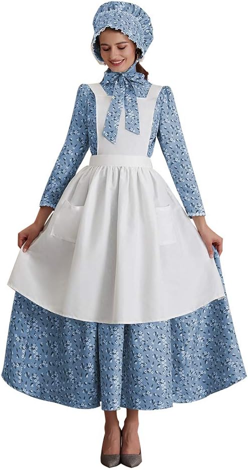 Abaowedding Womens American Pioneer Costume Dress for Events