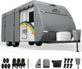RV Cover Fits 35 ft - 38 ft Travel Trailer - 7-Layer Waterproof