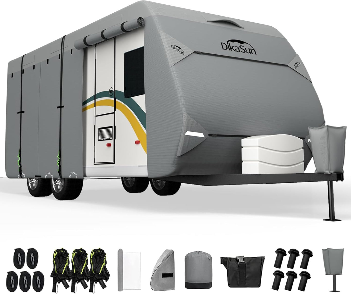 RV Cover for 24-27 ft Trailers - Waterproof & Windproof Protection