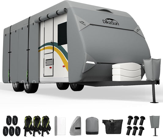 RV Cover for 24-27 ft Trailers - Waterproof & Windproof Protection