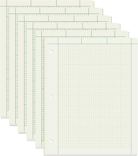 600 Sheets 8.5x11 Engineering Graph Paper Set