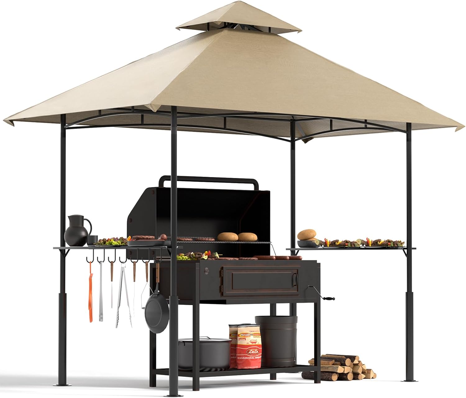 8x5 Grill Gazebo - Outdoor BBQ Canopy Shelter for Parties