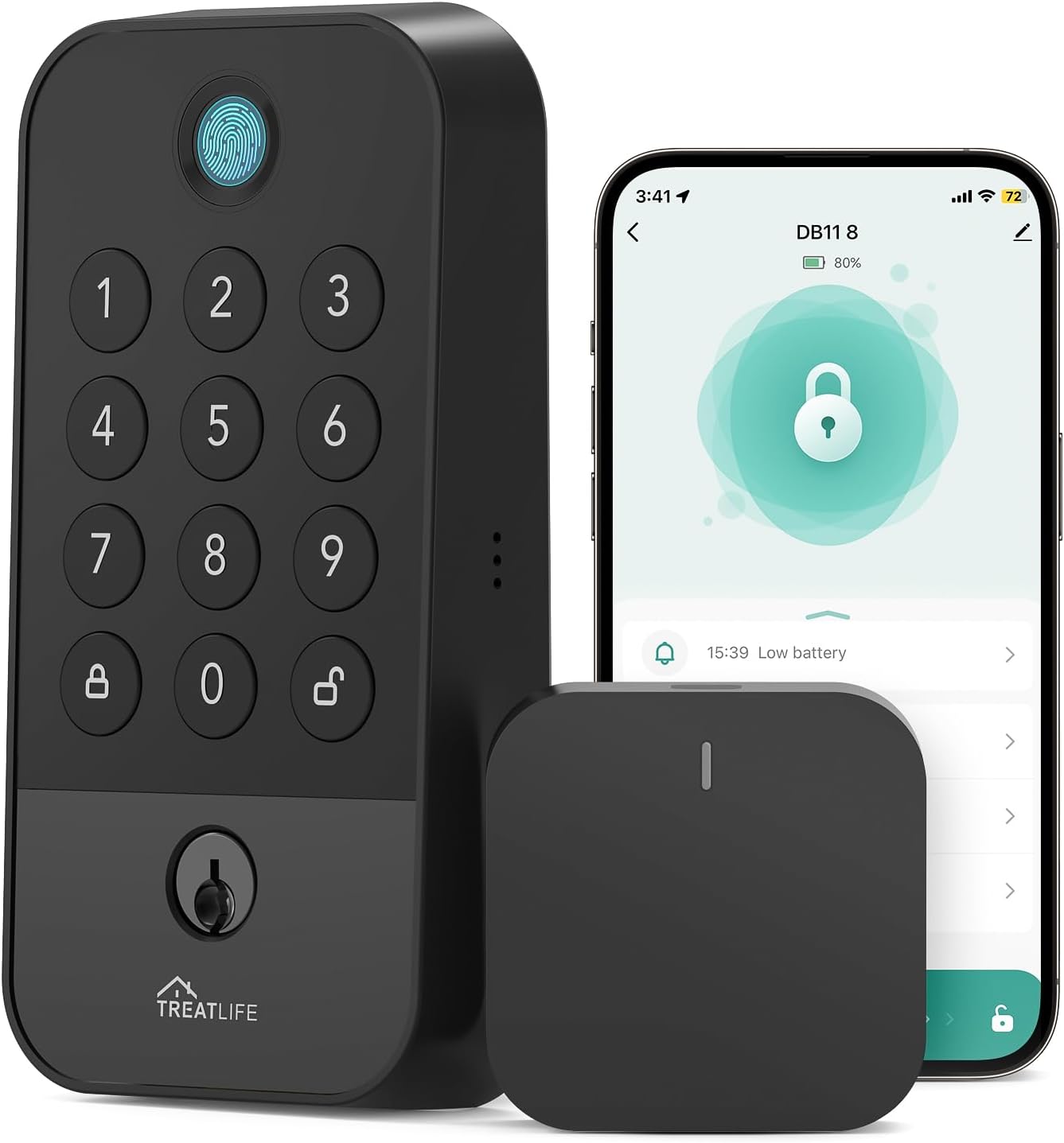 TREATLIFE Smart Door Lock with WiFi Bluetooth Gateway for Security