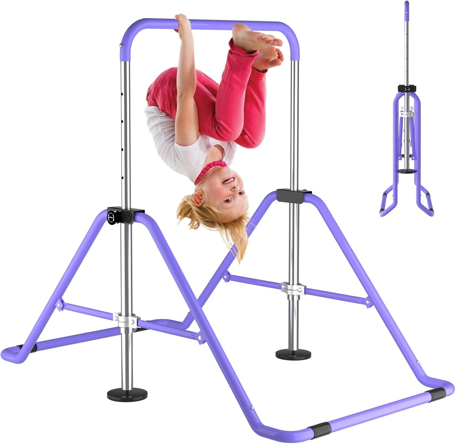 Kids Gymnastics Bar for Home Training - Adjustable Height Fun