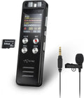 96GB TCTEC Digital Voice Recorder with 7000 Hours Capacity - Compact