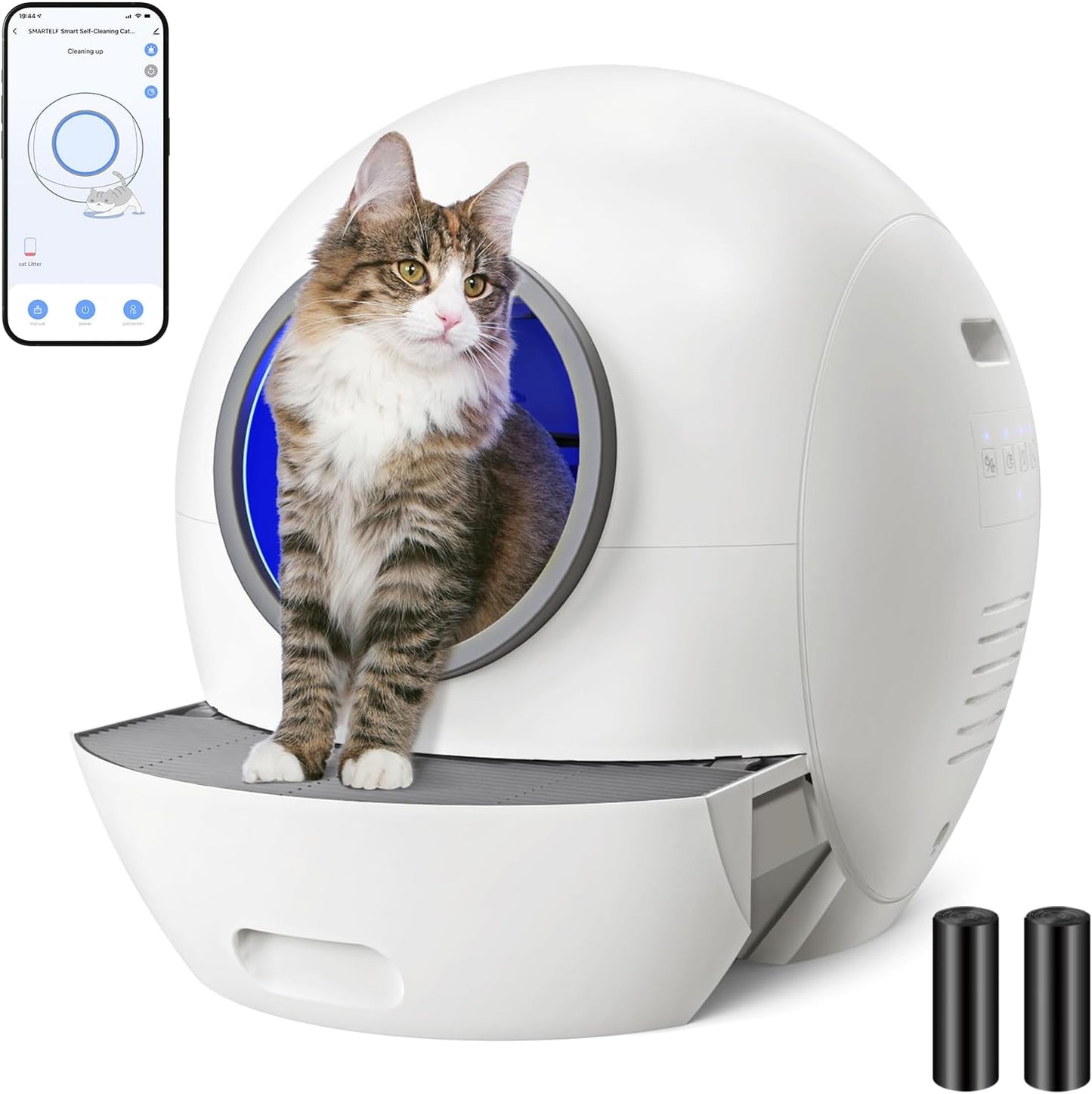 Smart Self-Cleaning Litter Box for Multiple Cats