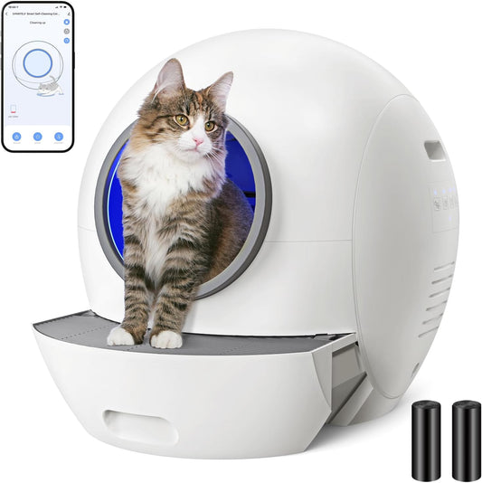 Smart Self-Cleaning Litter Box for Multiple Cats