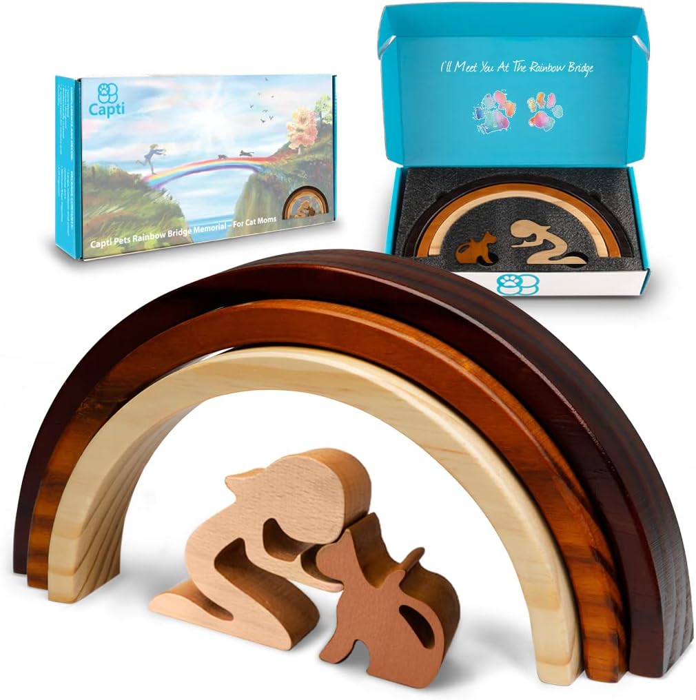Capti Rainbow Bridge Cat Memorial Gifts for Pet Loss Sympathy