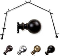Elias 13/16 in 4-Sided Bay Window Curtain Rod - Flexible Fit