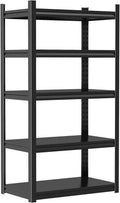 5-Tier Metal Garage Shelving Unit 2500 lbs Capacity - Heavy Duty Steel