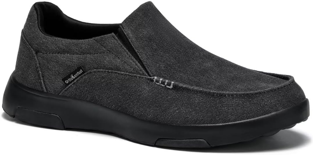 OrthoComfoot Men's Orthopedic Slip-On Shoes for Foot Pain Relief