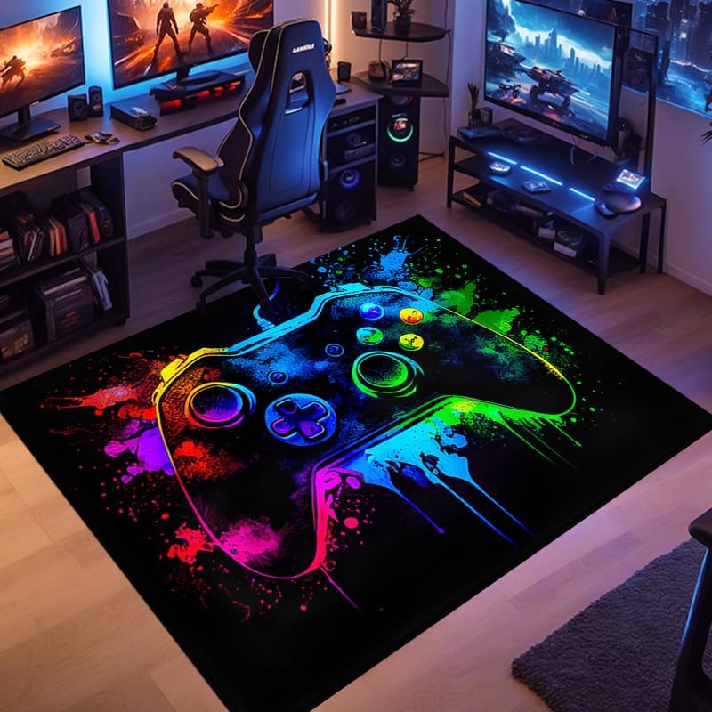 36x24 Game Room Gamer Rug - Boost Your Gaming Experience!