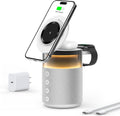 5-in-1 Wireless Charging Station with Bluetooth Speaker - Compact