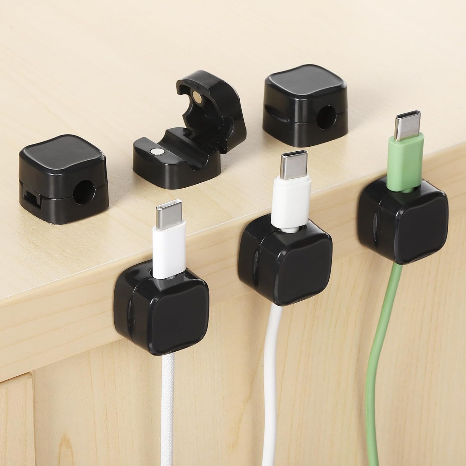 6-Pack Magnetic Cord Organizer Set - Declutter with Ease!
