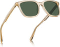CARFIA Acetate Polarized Sunglasses for Men - Classic Square Shades