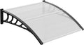 Window Awning Door Canopy 40 in x 40 in - Clear Polycarbonate Shelter