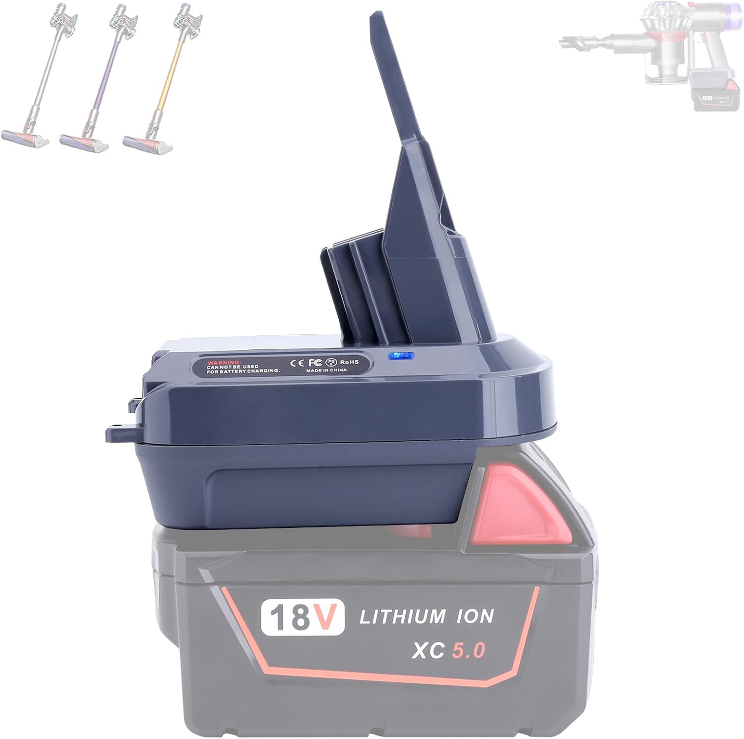 Dyson V8 Battery Adapter for Milwaukee M18 - Swidan