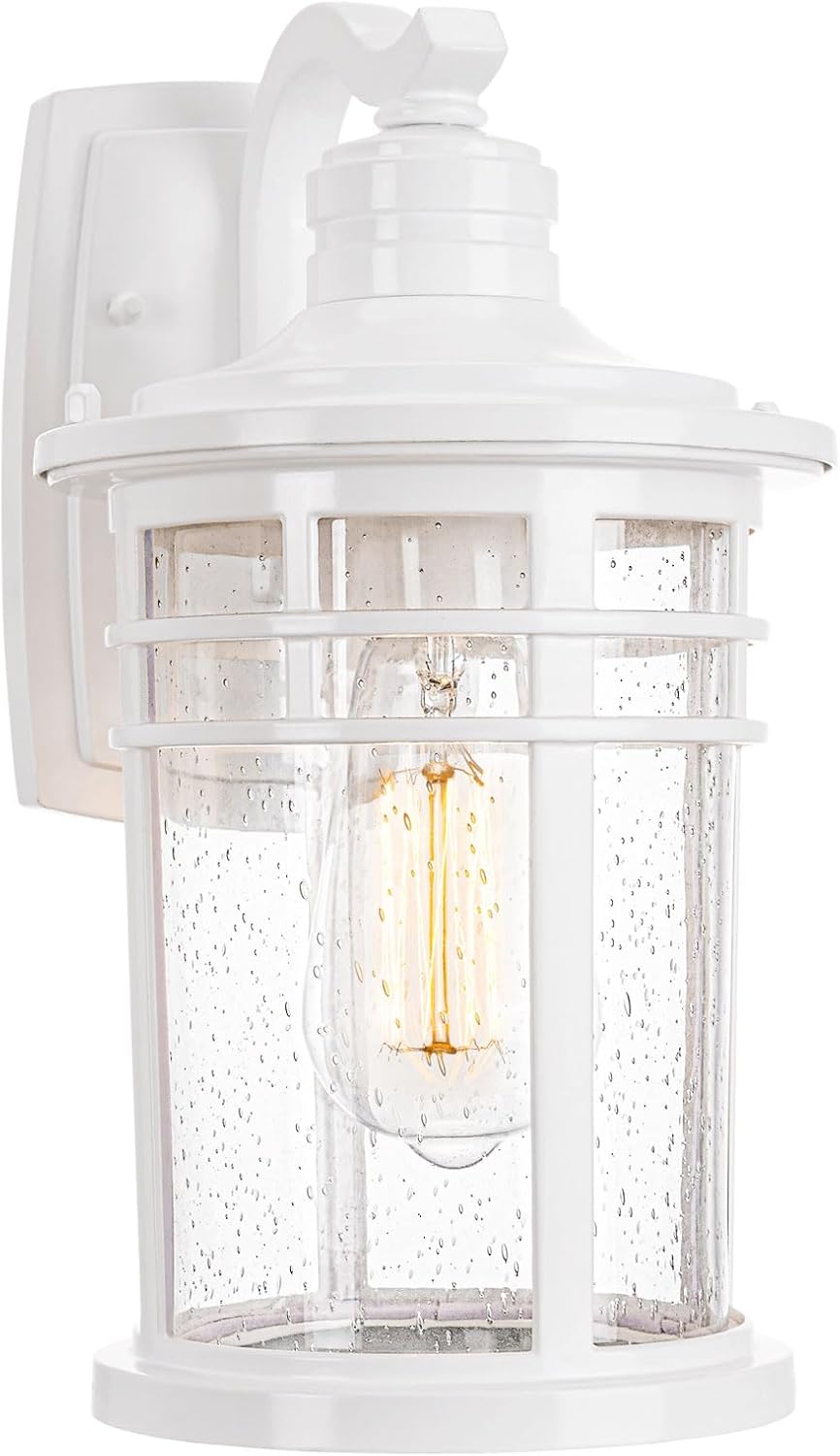 Darkaway Outdoor Porch Lights with Seeded Glass for Any Weather