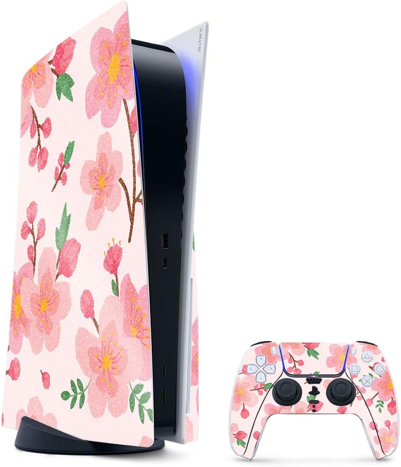 MightySkins Glossy Glitter Skin for PS5 - Lilies in Bloom Design