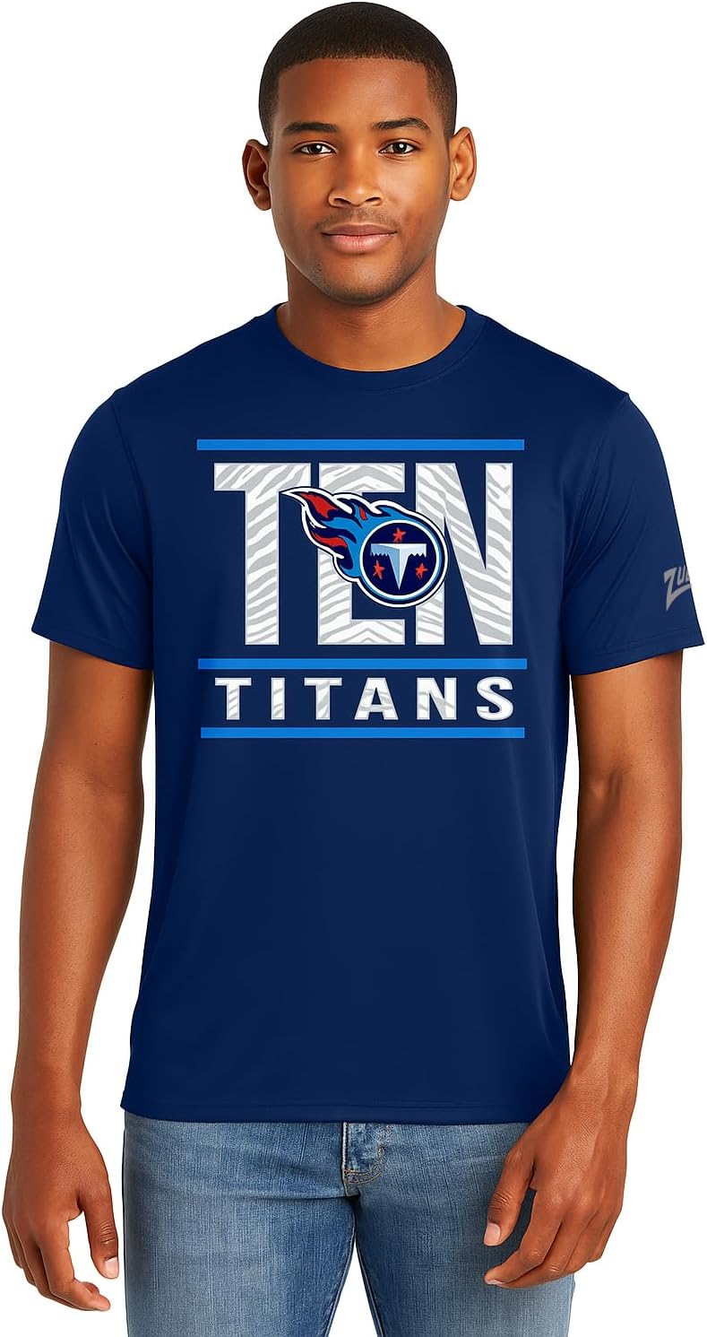 Zubaz NFL Men's Short Sleeve Team Graphic T-Shirt for Fans