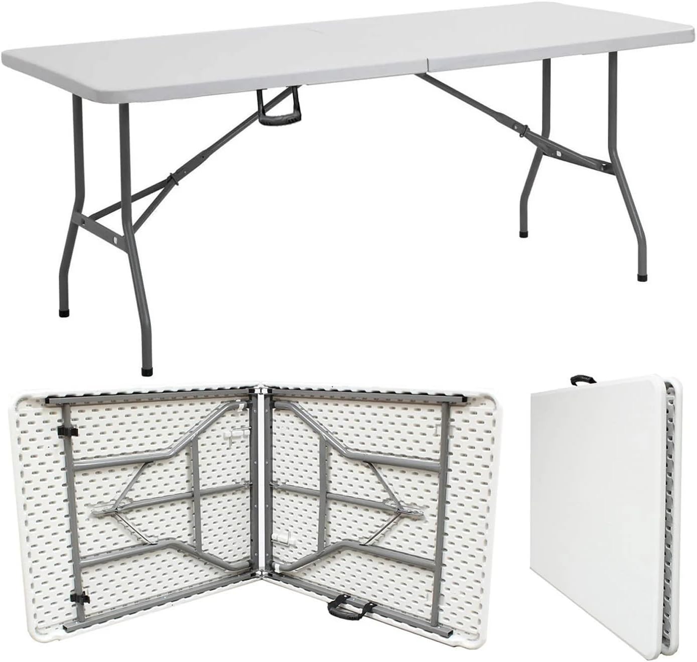 8ft Folding Table for Indoor Outdoor Events - Portable & Durable