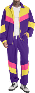 80s 90s Tracksuit Men Retro Windbreaker Set - Lightweight (Style JP3M)