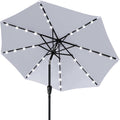 Durable Solar Led Patio Umbrella 7.5FT - Lighted, Wind Resistant