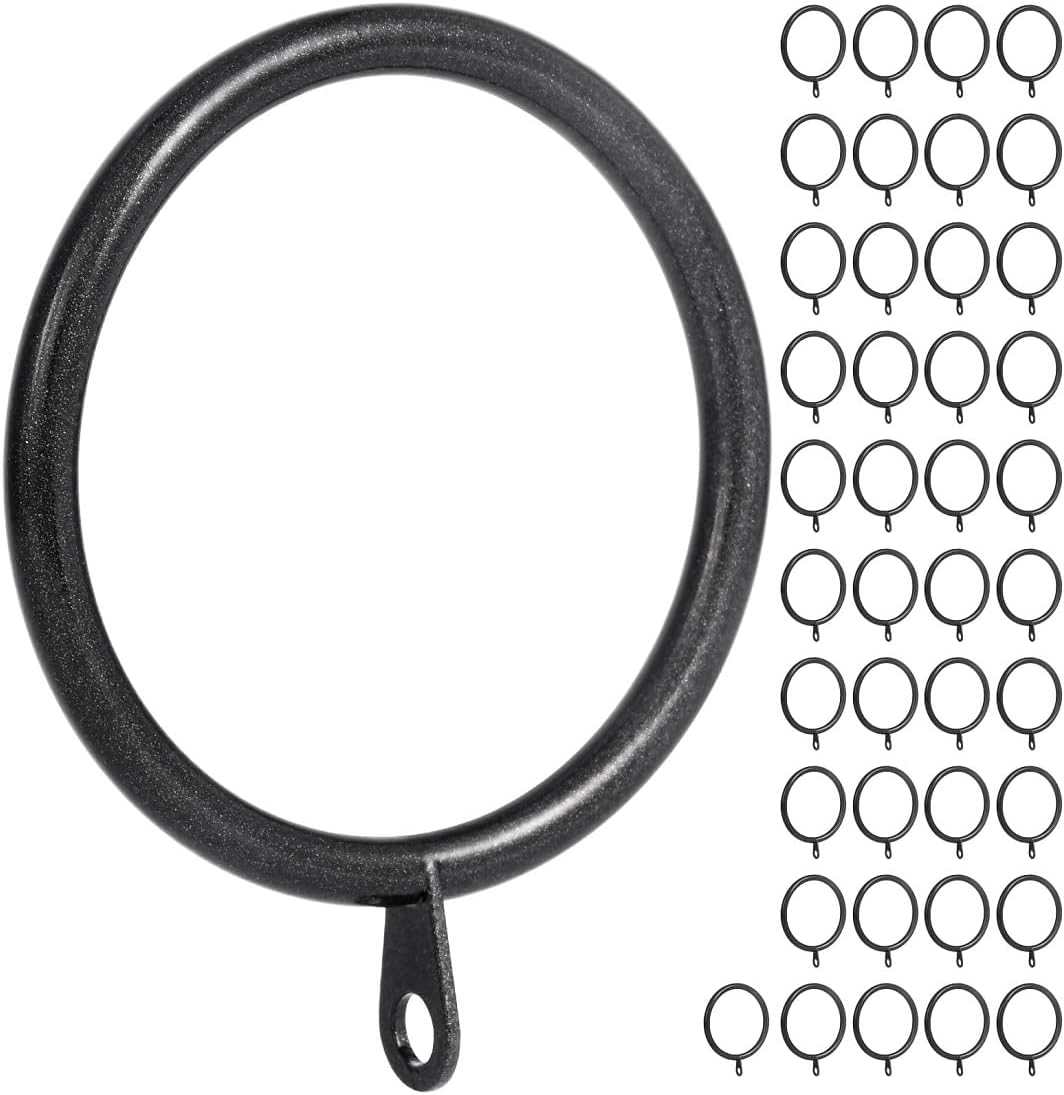 42 Flat Eyelet Metal Curtain Rings - Easy Drapery Rod Installation