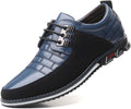 Recyphi Mens Oxford Derby Orthopedic Leather Shoes - Comfortable