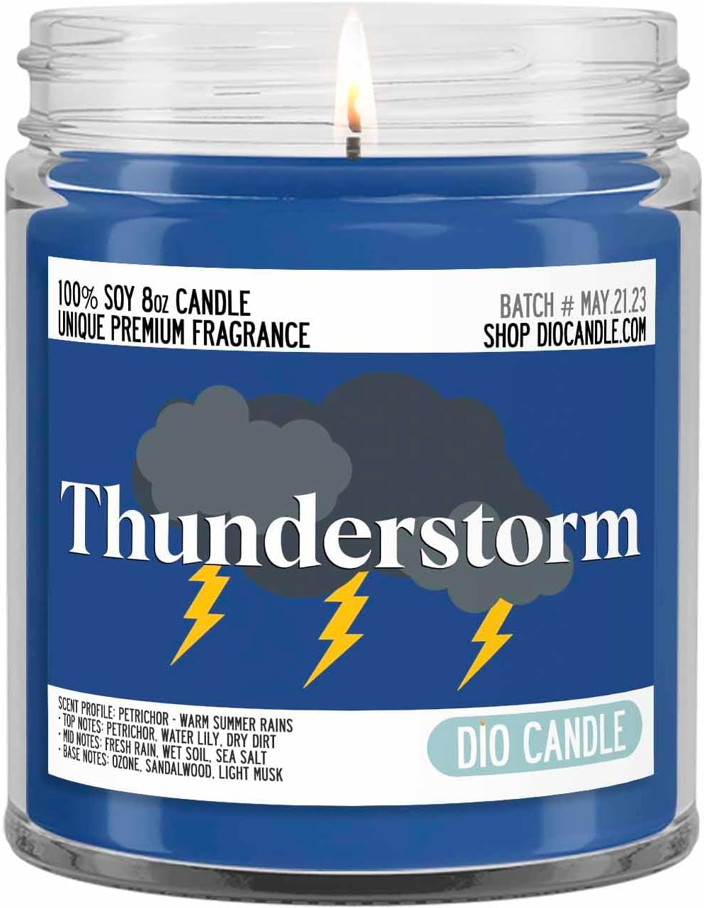 Thunderstorm Scented Candle - Smells Like Petrichor and Rains