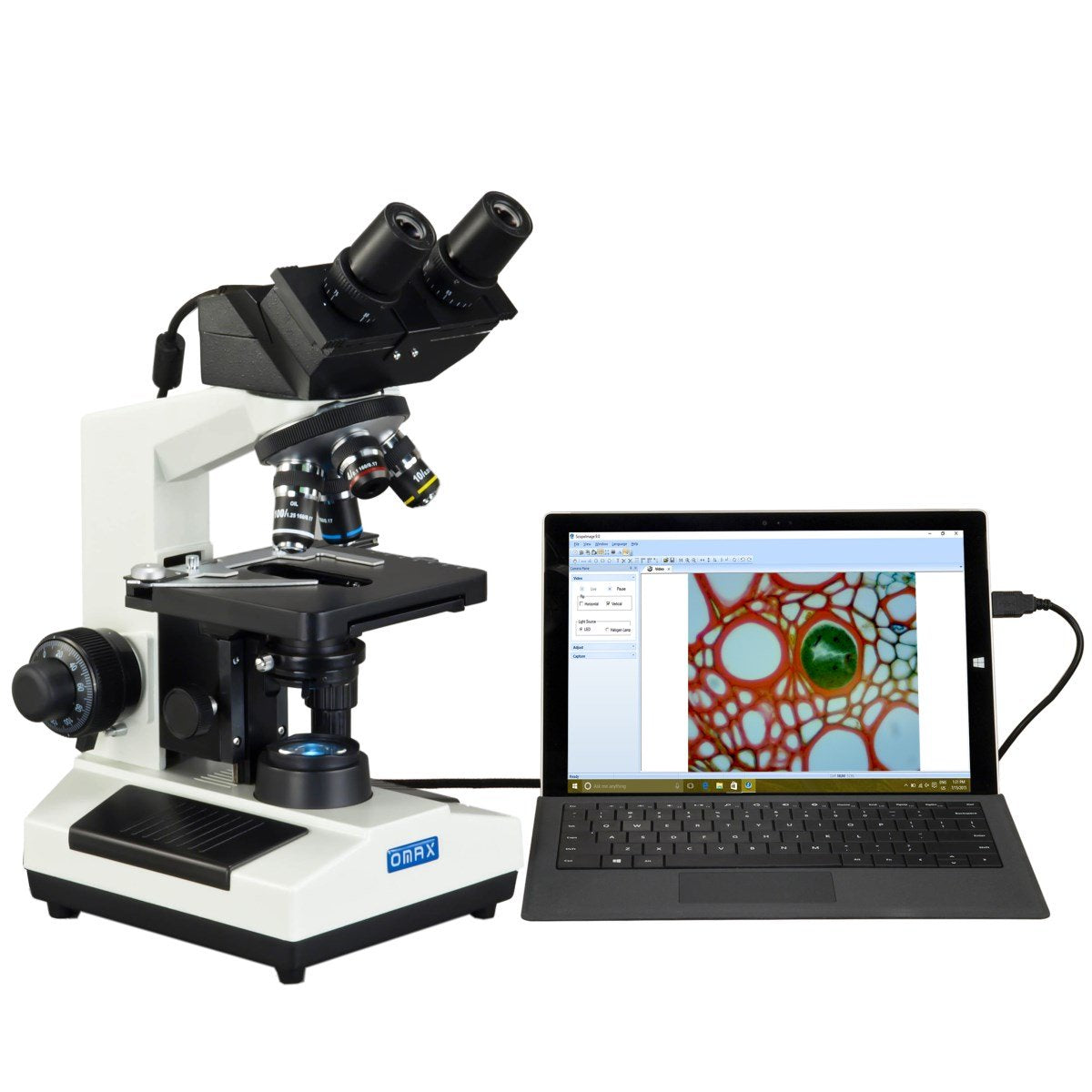 OMAX 3MP Digital Integrated Microscope with LED Illumination