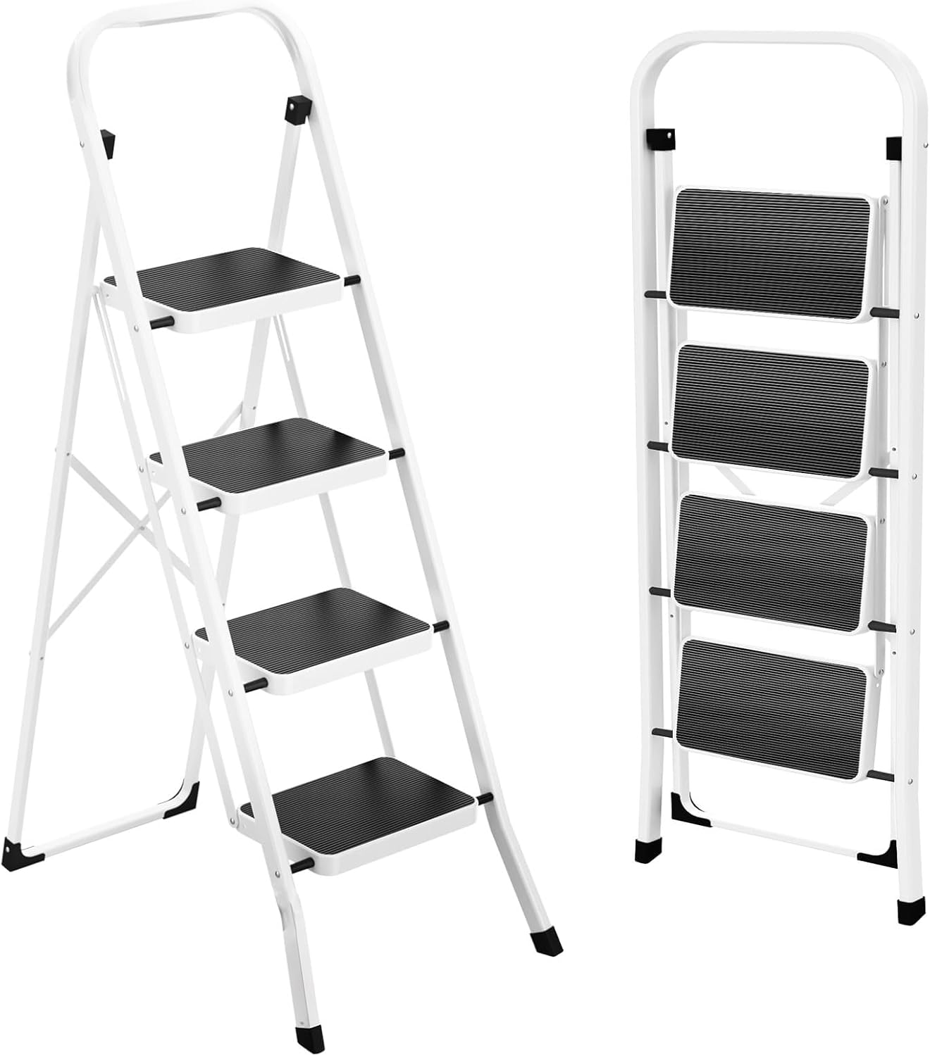 HBTower Folding Step Ladder with Anti-Slip Pedal for Safety