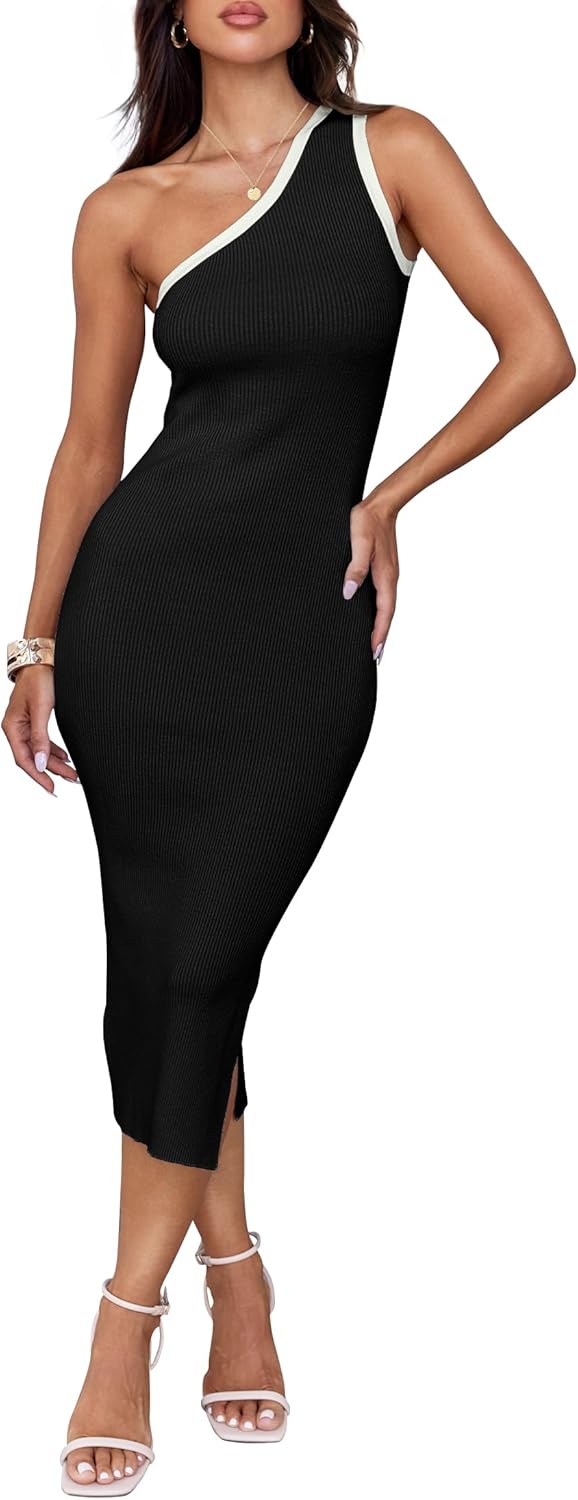 Stylish One Shoulder Bodycon Midi Dress for Every Occasion