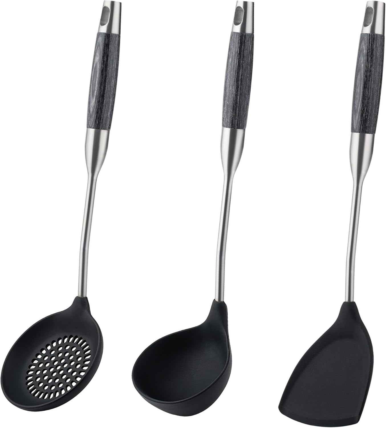 FJNATINH Silicone Wok Spatula Set - Non Stick Kitchen Utensils